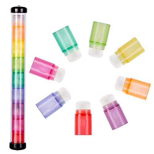 Yoseng 8 Pcs Finger Ink Soft Bristle Blending Brushes for Painting, Drawing, Card Making - Color Coded Handles Daubers Tool for Crafter Commodities