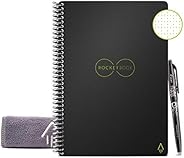 Rocketbook Smart Reusable Notebook - Dot-Grid Eco-Friendly Notebook with 1 Pilot Frixion Pen & 1 Microfibe