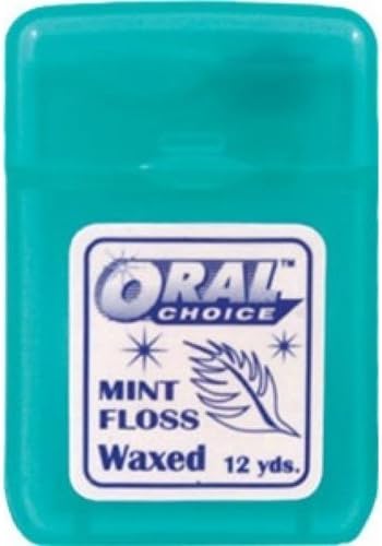 Waxed Flat Mint Ribbon Dental Floss, 144 pcs