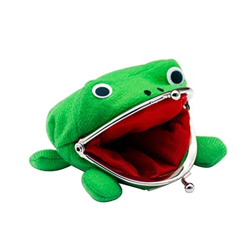 ZKTSRY Ninja Frog Wallet, Anime Plush Frog Coin Purse, Cosplay Frog Wallet Anime Frog Coin Pouch Frog Change Pouch, Green