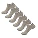 HOEREV Men's Bamboo Fiber No Show Invisible Socks, Pack of 6