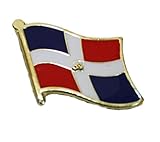 Ted and Jack - Show Your Pride in Your Nation Metal and Ceramic Lapel Pin - Dominican Republic