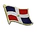 Ted and Jack - Show Your Pride in Your Nation Metal and Ceramic Lapel Pin - Dominican Republic