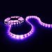 FAVOLCANO Waterproof Purple LED Strip 3528 SMD 300LED 5M Flexible Lamp Light DC 12V 60LED/M IP65 + 2.1 x 5.5mm DC Power Female Plug Jack Adapter Connector Plug