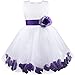 iEFiEL Girls Kids Wedding Party Darling Petals Bowknot Flower Dress Purple 5