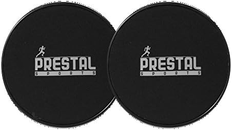 Core Fitness Sliders - 2 Exercise Gliding Disc Set: Cross-Fit, Cross Training, Abdominal Workout, Gymnastic Routines - (Black)
