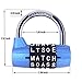 Gym Locker Lock,5 Letter Word Lock,5 Digit Combination Lock,Safety Padlock for School Gym Locker,Sports Locker,Fence,Toolbox,Case,Hasp Storage (Blue)