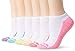 Reebok Women's Performance Athletic No Show Low Cut Sock (Pack of 6), White/Purple, 9-11