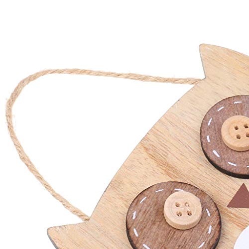 KODORIA Wood Hanging Plague Owl Shape Wall Sign Hanging Board Decorative Board Wall Plaque Home Decor Gift (Home Sweet Home)