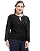 Chicwe Women's Lined Plus Size Dots Blouse Top Neck Keyhole Style 1X-4X