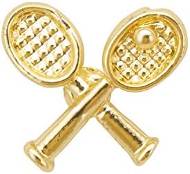 Paranoid Golden Table Tennis Racquet N Ball Men's Brooch