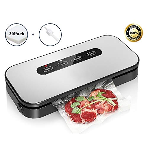 ULTTY Vacuum Sealer Machine with Starter Kits Automatic Food Sealer for Sous Vide Dry Moist Available SKJ-CR009B Stainless Steel