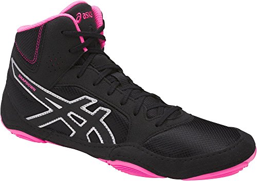 ASICS Men's Snapdown 2 Wrestling-Shoes, Black/Hot Pink/Silver, 8.5 Medium US