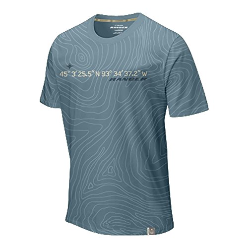 Polaris Mens Dusty Blue Medina Topography Short Sleeve T-shirt