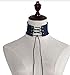 DETALLAN Fashion Women Lace Up Gothic Punk Choker Vintage Velvet Leather Necklace Jewelry (Black)