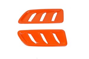 BESTMOTORING Car ABS Hood Air Vent Cover, Hood Air Flow Vent Decorative Trim for Wrangler JL, JT 2018-2022 orange