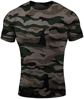 Men Short Sleeve Camouflage T-Shirt Sport Fitness Tee Athletic Muscle Bodybuilding Tank Tops