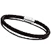 Jstyle 28Pcs Braided Leather Bracelet for Men Women Wooden Beaded Cuff Wrap Bracelet Adjustable