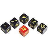 Qworkshop Set Dadi Batman Miniature Game: 6 Dadi D6 Finemente Lavorati, Collezione, Regalo Per Giocatori E Collezionisti