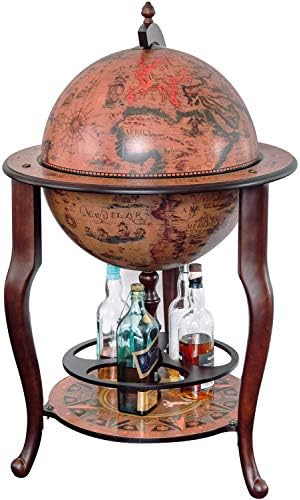 Stilemo Old World Globe Bar - 16th-Century Italian Replica – Bars and Wine Cabinets - Whisky Bar Globe - Sophisticated Home Décor (115 x 61 cm)