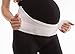 GABRIALLA Elastic Pregnancy Belly Band for Pregnant Women, Baby Safe Design, Adjustable & Breathable Maternity Belt, Improve Posture and Relieves Back, Joint, & Hip Strain (MS-96 White, M)
