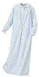Short Striped Flannel Gown