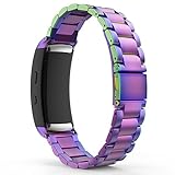 Samsung Gear Fit2 / Gear Fit2 Pro Watch Band, MoKo Universal Stainless Steel Watch Band Strap Bracelet + Connector for Samsung Gear Fit 2 SM-R360 / Gear Fit 2 Pro Smart Watch, Colorful