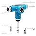 M Merkapa Ratchet Skateboard T Tools All in One Tool with T-Type Allen Key L-Type Phillips Head Wrench Screwdriver (Blue)
