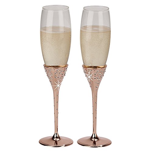 "Galaxy" Rose Gold Flutes - Set of 2