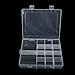 OULII 14-Grid Plastic Jewelry Box Organizer Storage Container Case with Removable Dividers (Transparent)