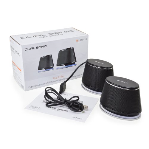 Satechi Dual Sonic Speaker 2.0 Channel Computer Speakers for iMac, 2015 MacBook Pro, MacBook Air