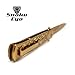 Snake Eye Tactical Gold Titanium Coated Handle Assisted Open Folding Drop Point Blade Pocket Knife Self Defense Everyday Carry