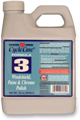 Cycle Care Formulas Formula 3 Windshield, Paint and Chrome Polish - 1qt.