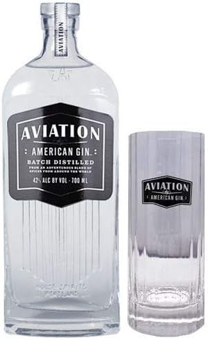 Aviation Gin 70cl and Branded Gin Tumbler