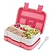 Lunch Box for Kids Childrens, Bento lunch Box for Boys Girls, Toddler School Lunch Containers 5-Compartment On-the-Go Meal Fruit Snack Packing for Picnic Outdoors, Leak Proof Durable & Microwave Safe