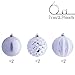 Valery Madelyn 6ct 100mm Frozen Winter Silver White Shatterproof Christmas Ball Ornaments Decoration,Themed with Tree Skirt(Not Included)