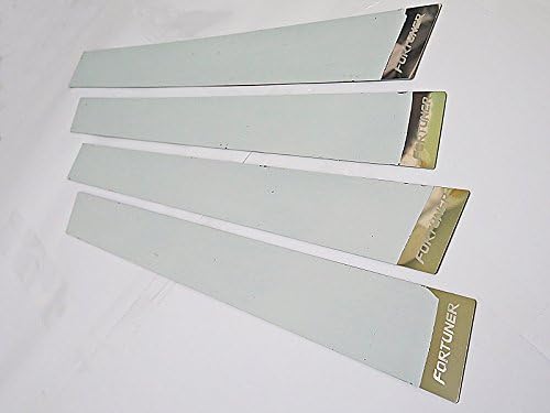 STAINLESS CHROME DOOR PILLARS PILLAR SURROUNDS FITS TOYOTA FORTUNER 05 08 10 11+