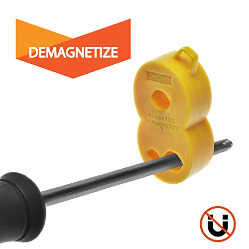 image for Chromex Magnetizer Demagnetizer Tool for Screwdrivers and Bits with Ca