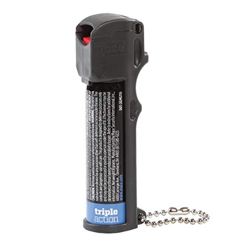 Mace Brand Triple Action Personal Pepper Spray (Black) 12’ Powerful