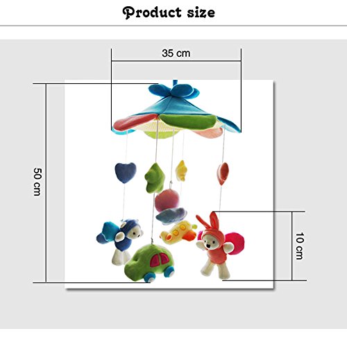 SHILOH Baby Newborn Crib Mobile Plush Canopy Toys(Without Musical Box or arm) (Bule Sky)