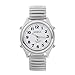 Charles Raymond Atomic Talking Watch - Unisex watch w/Alarm Speaks Time, Day, & Date - Great for The Blind, Elderly or Visually Impaired - 8421 (Silver)