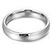 Besteel Stainless Steel Womens Mens Plain Wedding Band Ring Polished 4mm Size 9