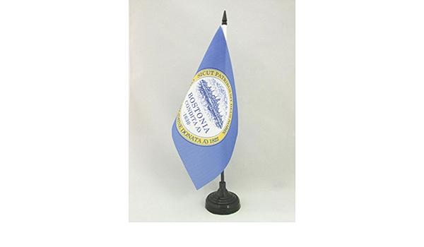 Amazon Com Az Flag Boston City Table Flag 5 X 8 Massachusetts Usa Desk Flag 21 X 14 Cm Black Plastic Stick And Base Garden Outdoor