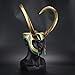 JCvCX Loki Cosplay Mask Removable Golden Horns Helmet