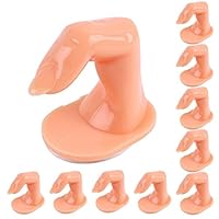 Fabal 10 Pcs Practice Fake Finger Practice Model For Hand Manicure Nail Art Training (Yellow-10pcs)