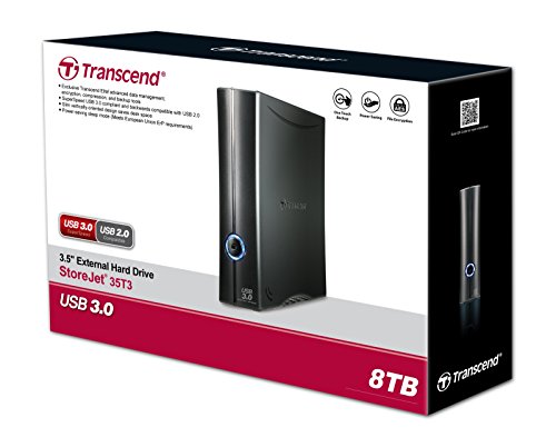 8TB STOREJET 3.5 T3 USB 3.0 PORTABLE DESKTOP HDD, ONE TOUCH BACKUP, 256-BIT AES