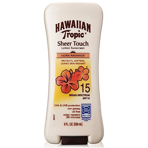 Hawaiian Tropic Sheer Touch Lotion Sunscreen, Ultra Radiance SPF 15, 8 oz (Pack of 3)