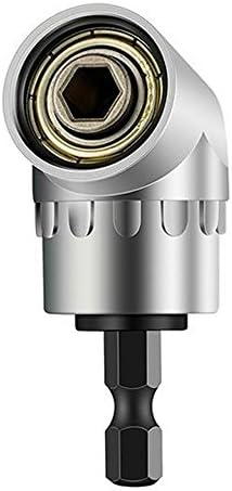 1/4 Inch 105 Degree Multifunction Right Steel Angle Extension Power Screwdriver Drilling Attachment 6mm Hex Magnetic Bit Holder Adaptor Drill Bit Angled Bit Power Adapter Socket Screw Drivers