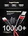 FLOVEME USB C Cable, Durable Type C Charger Braided Cord Data Sync Support 2.4A Fast Charging Cable for Samsung Galaxy S9 S8 PLUS, Note 9 8, LG G6, Pixel 2 XL, Nexus 5X/6P, 6.6ft, Red