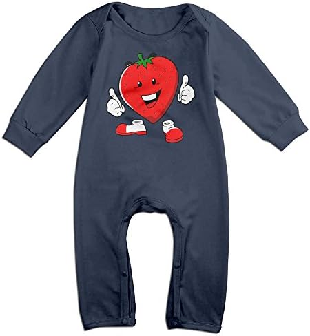 Eilinqch Cute Strawberry Baby Boys Girls Cute Long Sleeve Romper Jumpsuit Bodysuit 12 Months Navy